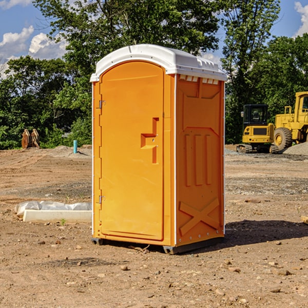 how often are the portable restrooms cleaned and serviced during a rental period in Frazer